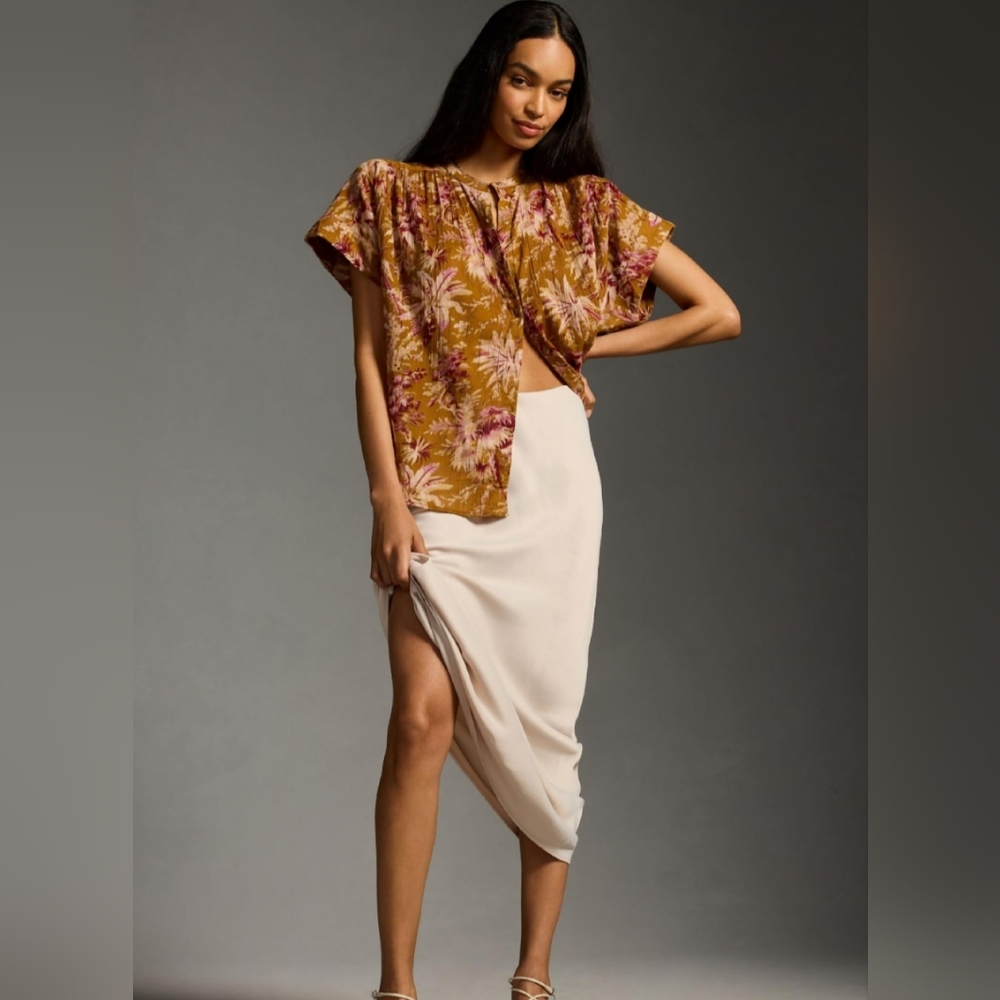 Anthropologie‎ Pilcro Short-Sleeve Batwing Blouse